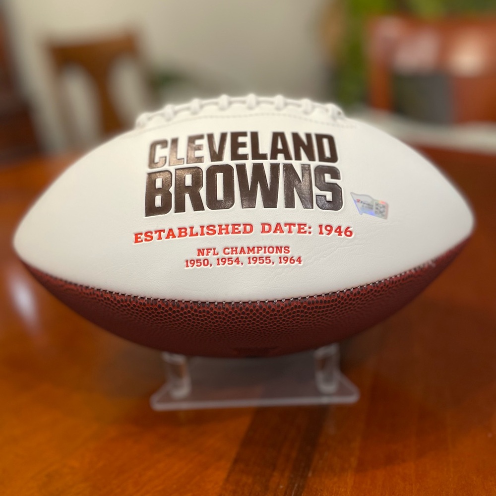 Nick Chubb, Browns 
Autographed White Panel Football - Picture 5 of 8